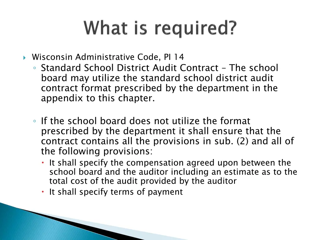 wisconsin administrative code pi 14 standard