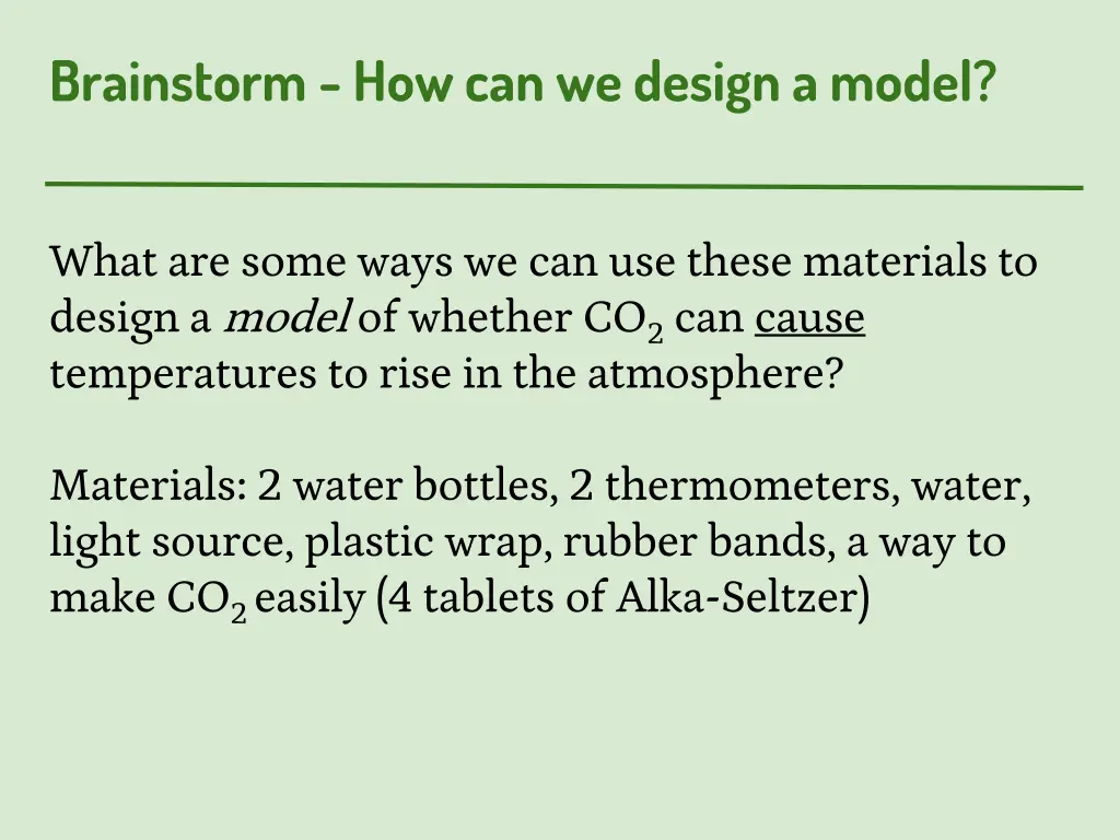 brainstorm how can we design a model