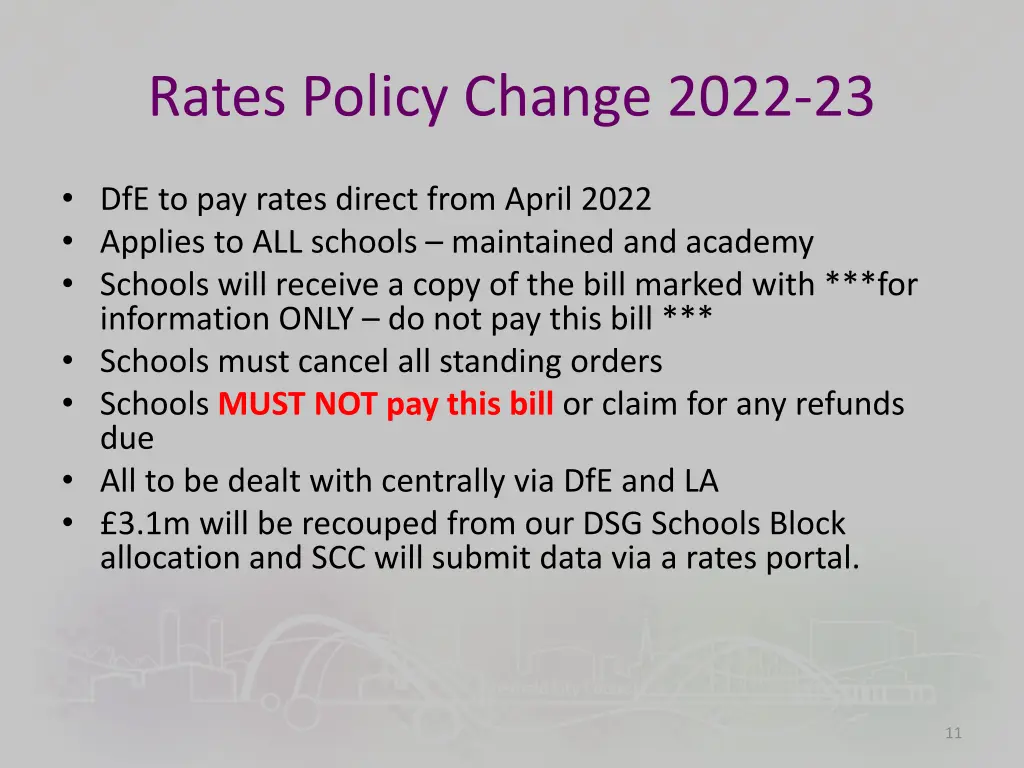 rates policy change 2022 23