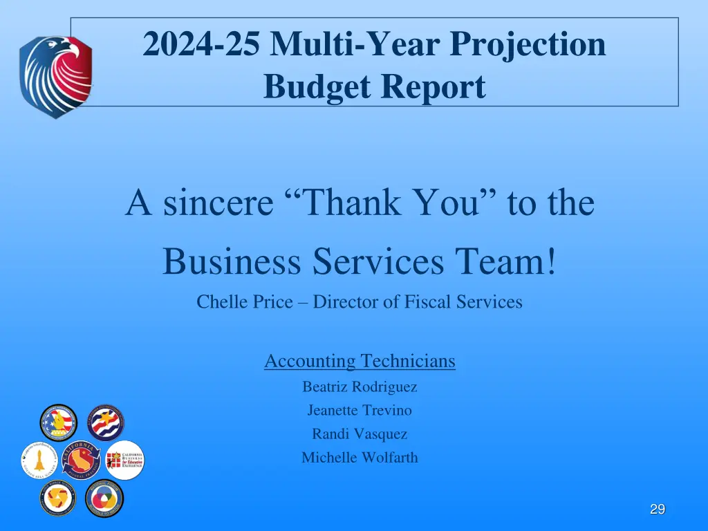 2024 25 multi year projection budget report 1