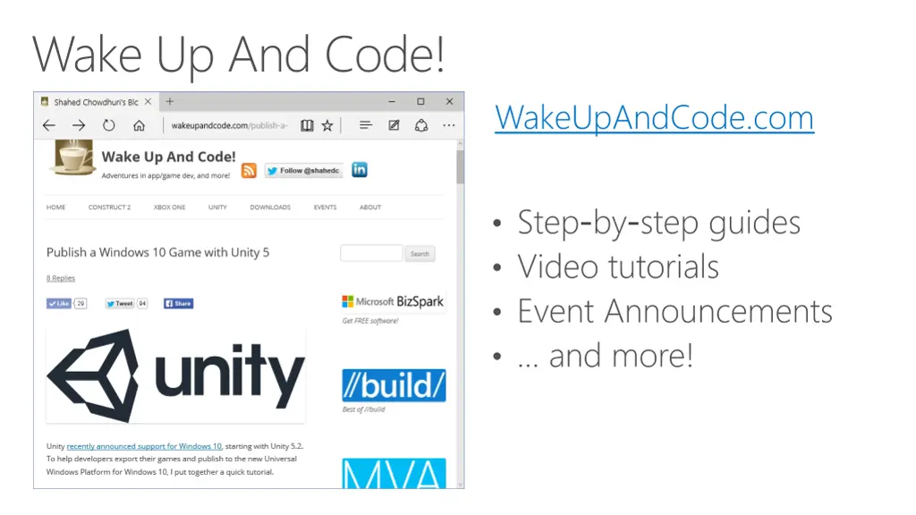 wake up and code