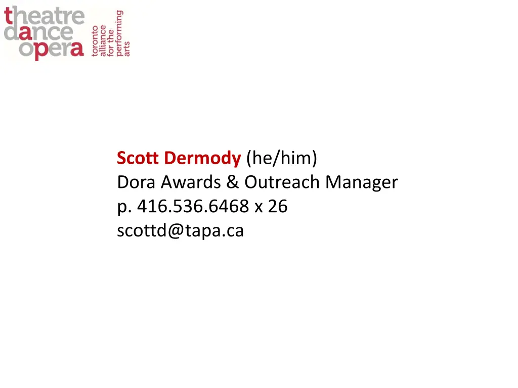 scott dermody he him dora awards outreach manager