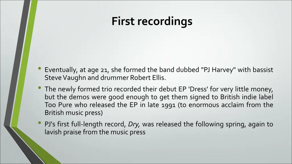 first recordings