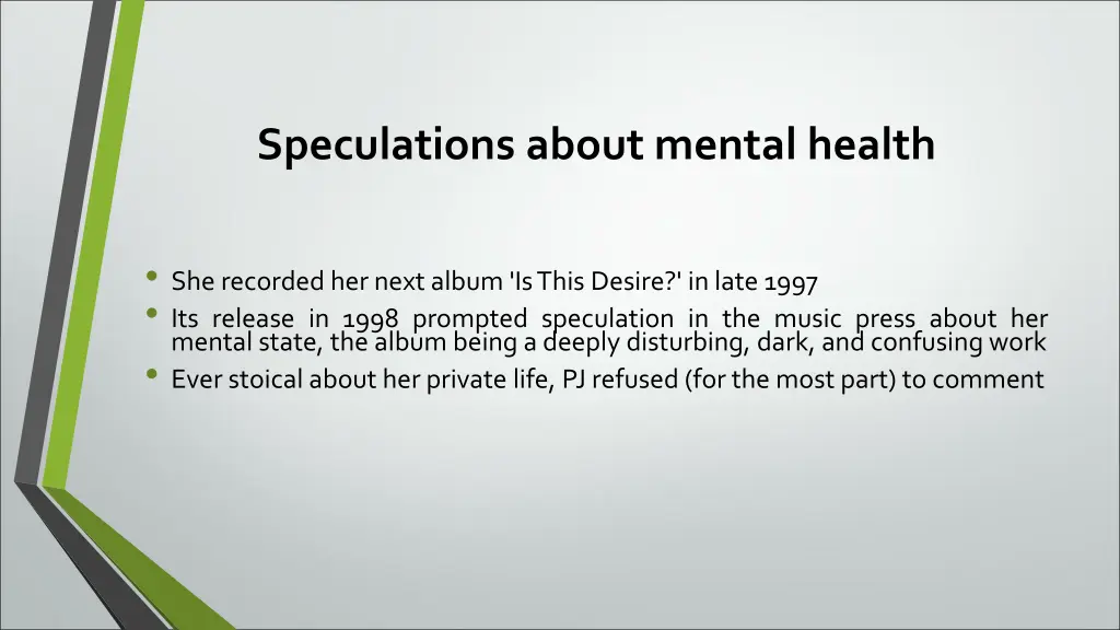 speculations about mental health