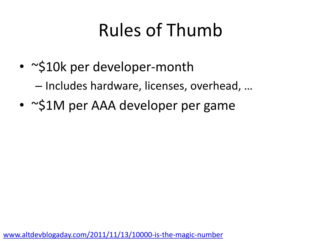 rules of thumb