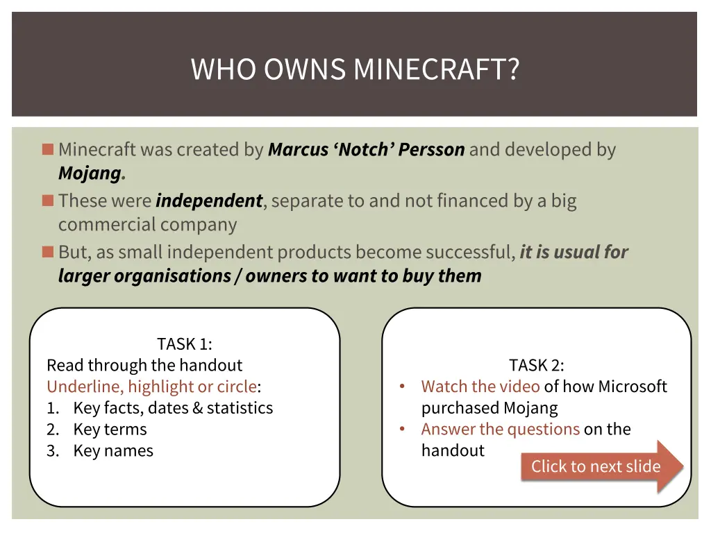 who owns minecraft