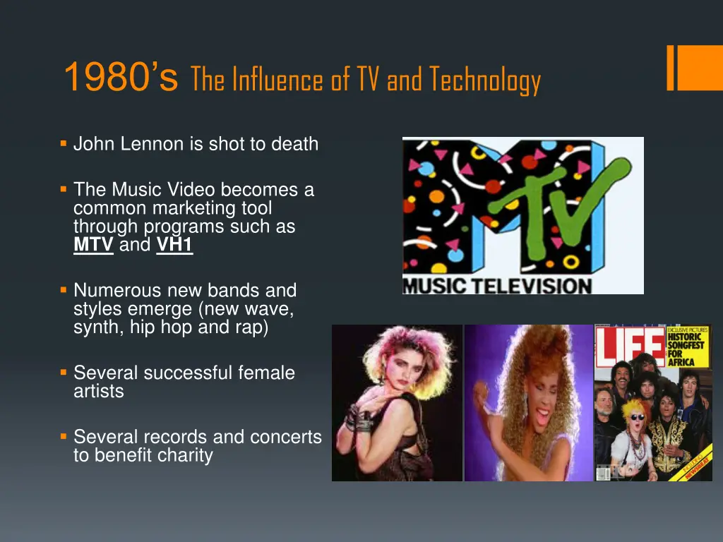 1980 s the influence of tv and technology