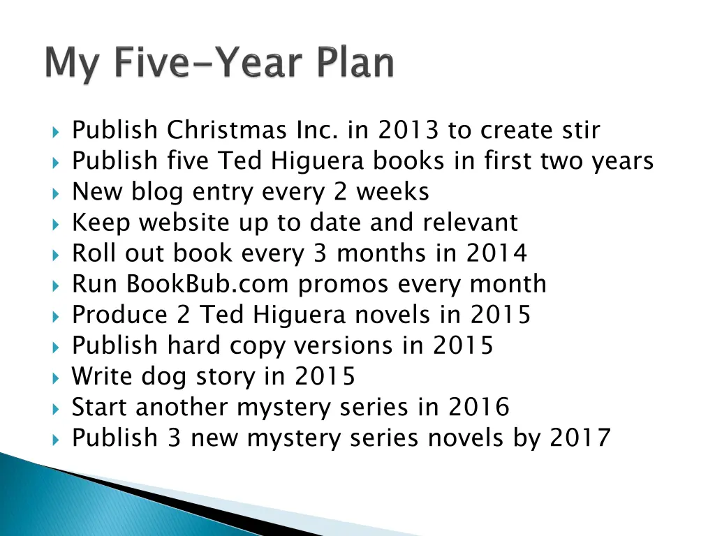 publish christmas inc in 2013 to create stir