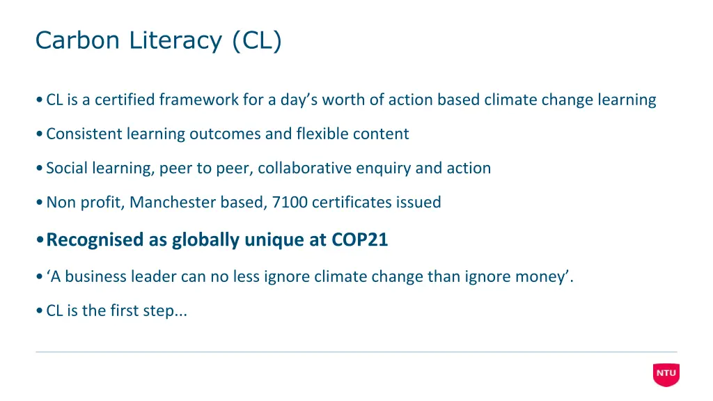 carbon literacy cl