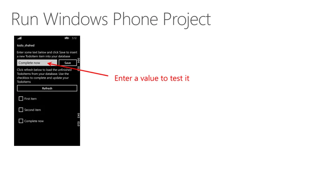 run windows phone project