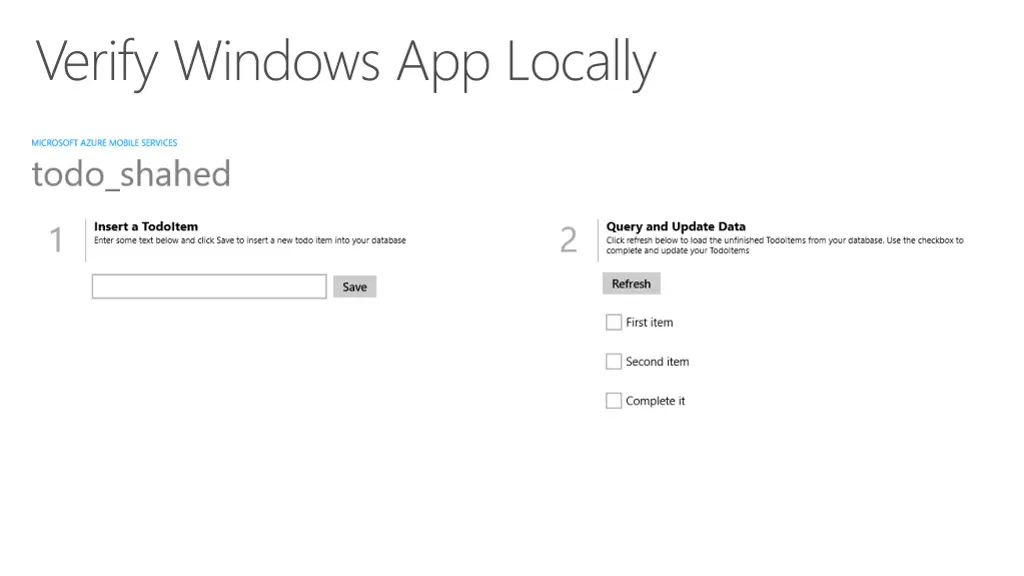 verify windows app locally