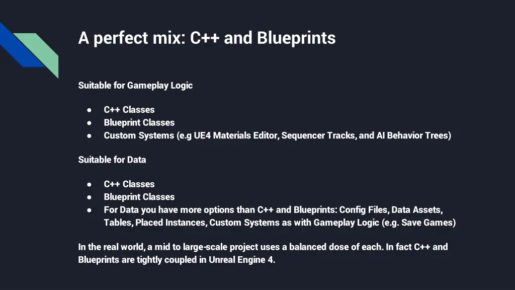 a perfect mix c and blueprints