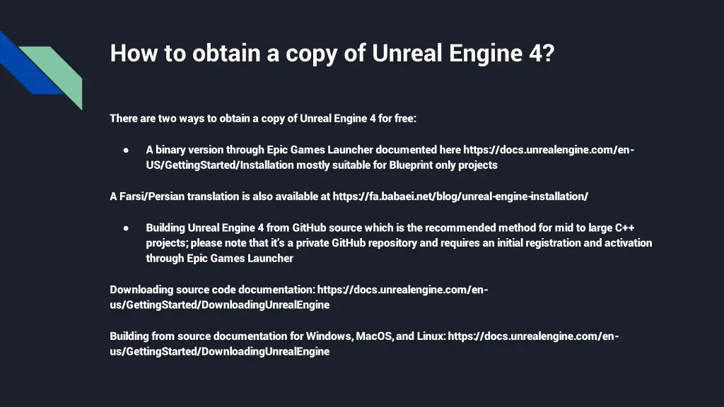 how to obtain a copy of unreal engine 4