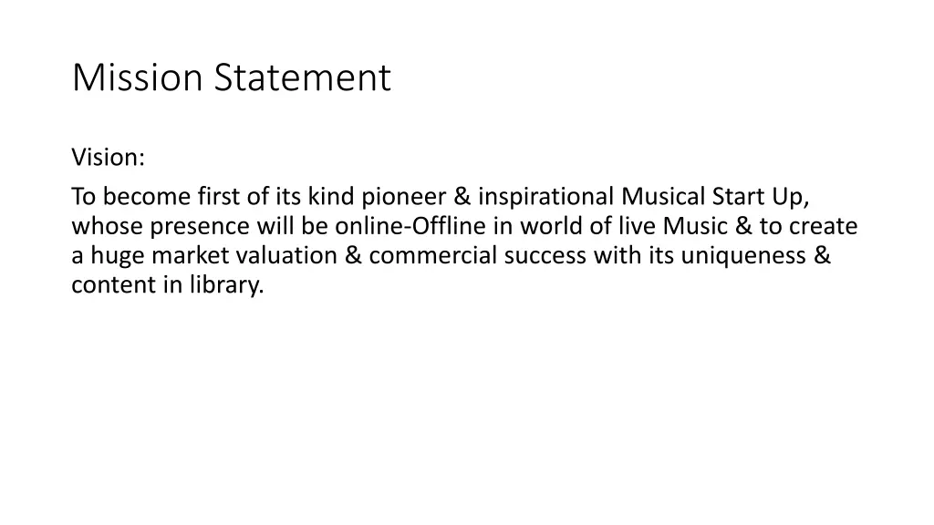 mission statement