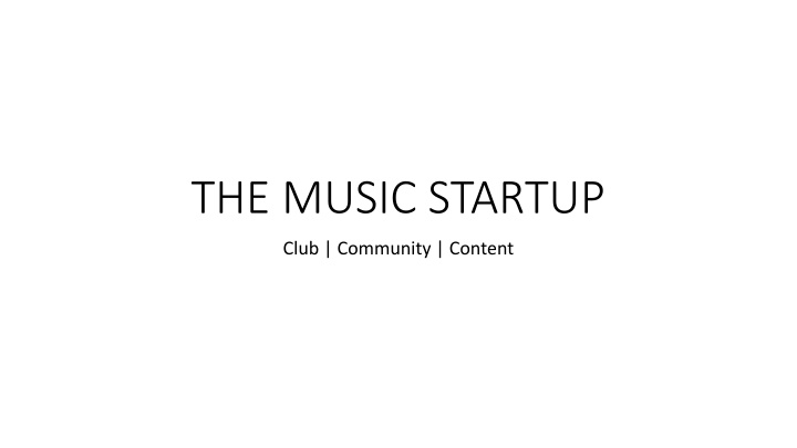 the music startup