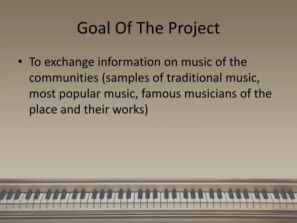 goal of the project