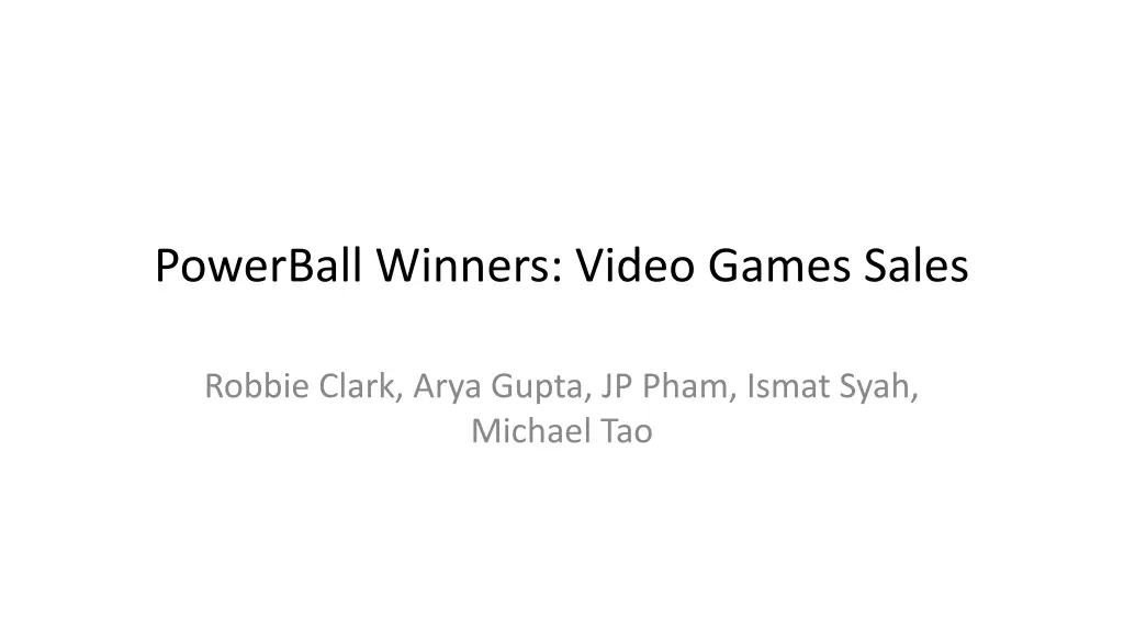 powerball winners video games sales