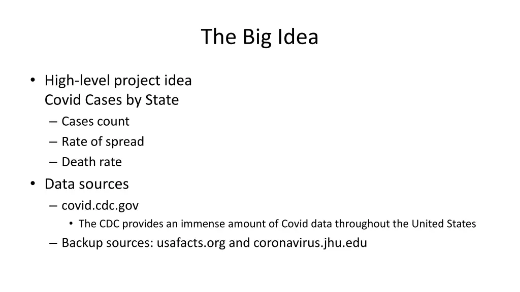 the big idea