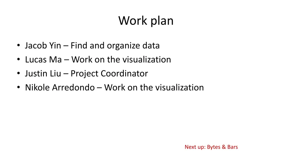 work plan 1