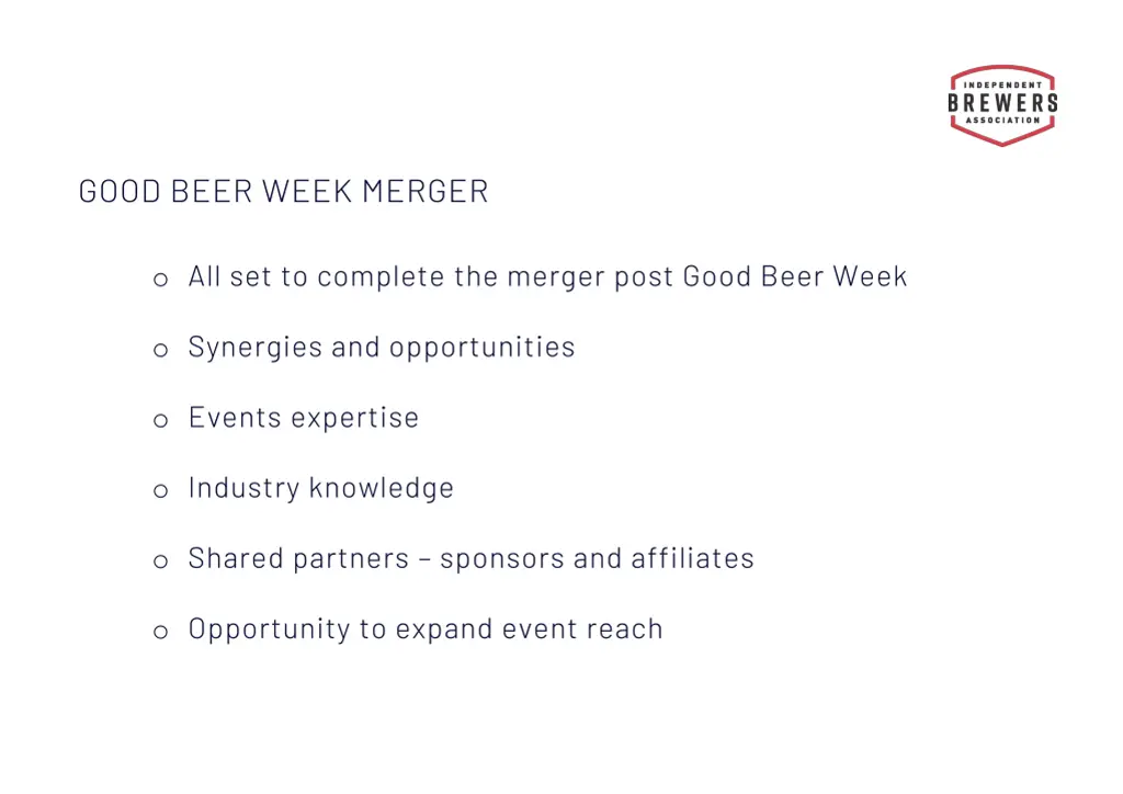 good beer week merger