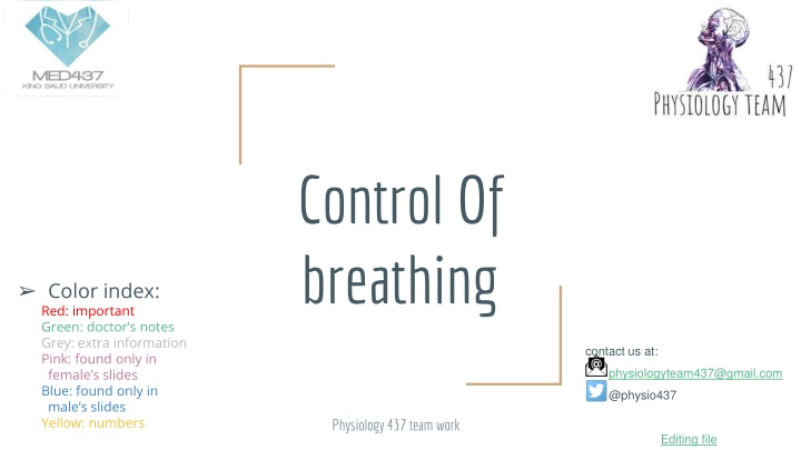 control of breathing