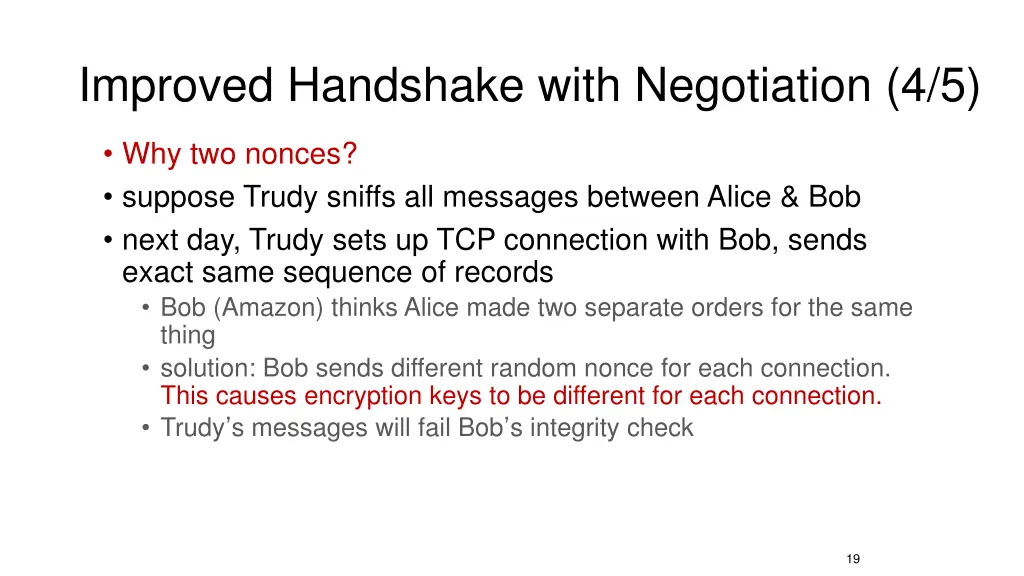 improved handshake with negotiation 4 5