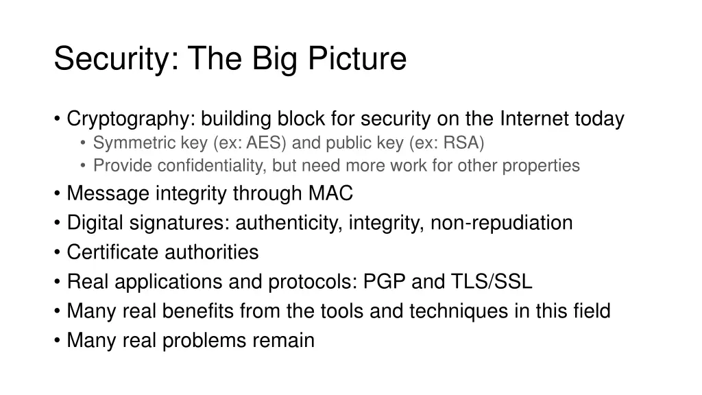 security the big picture