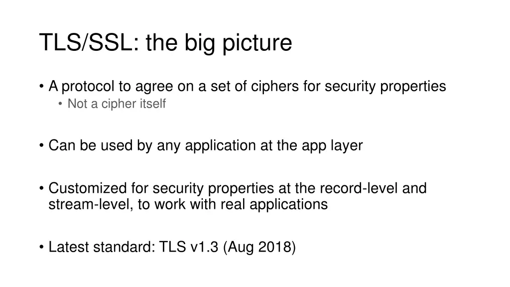 tls ssl the big picture