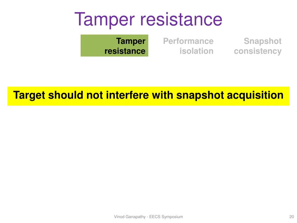 tamper resistance