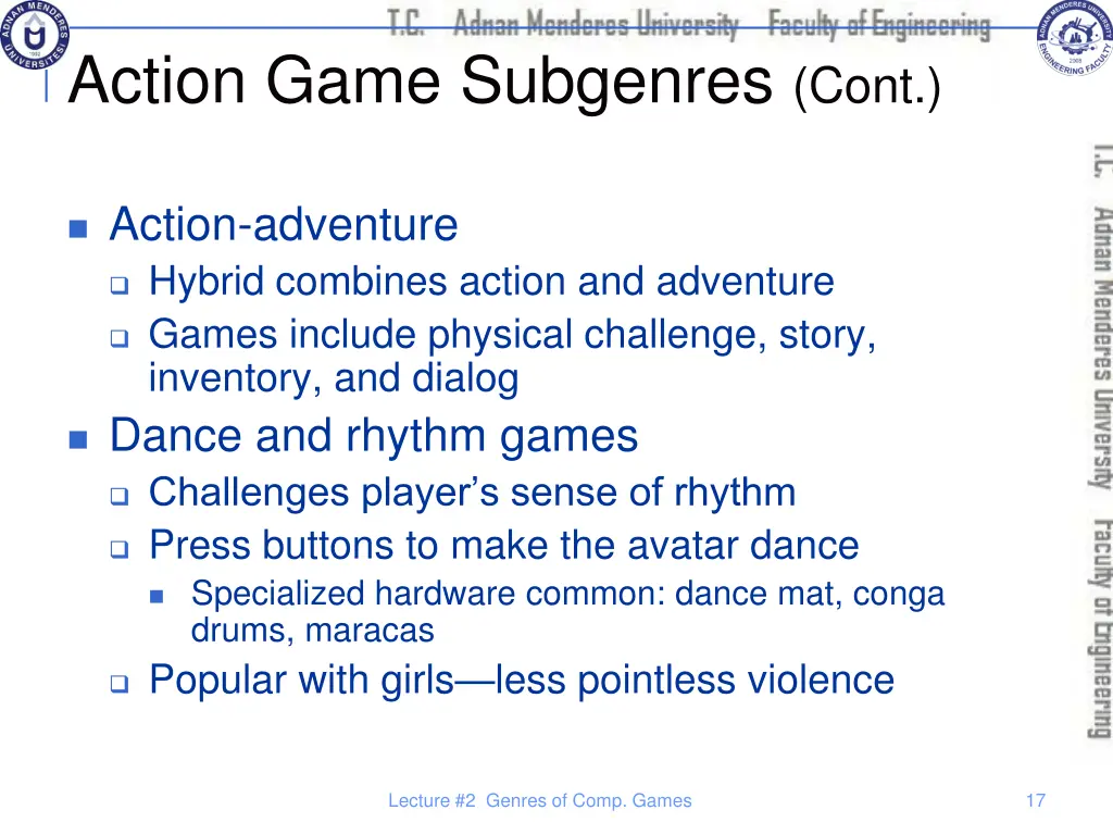 action game subgenres cont 4