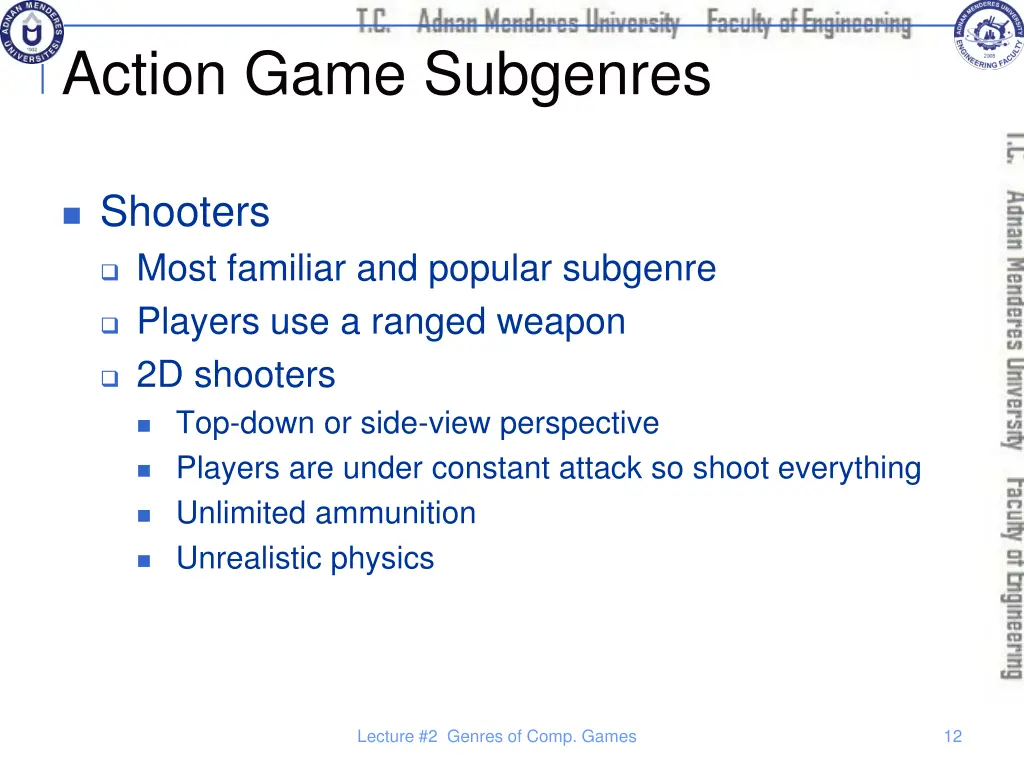 action game subgenres