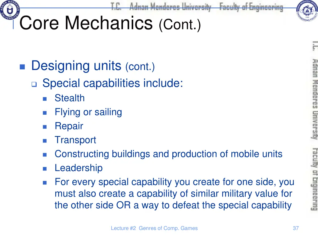 core mechanics cont 1