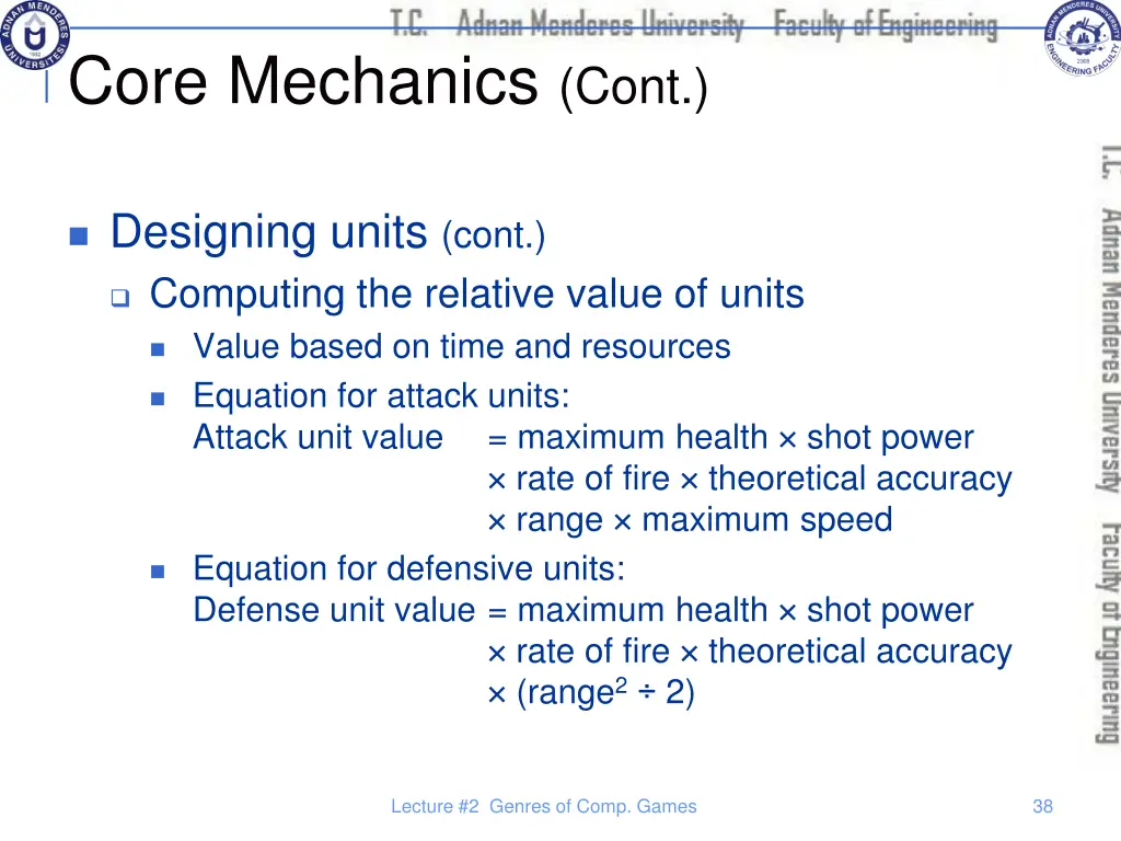 core mechanics cont 2