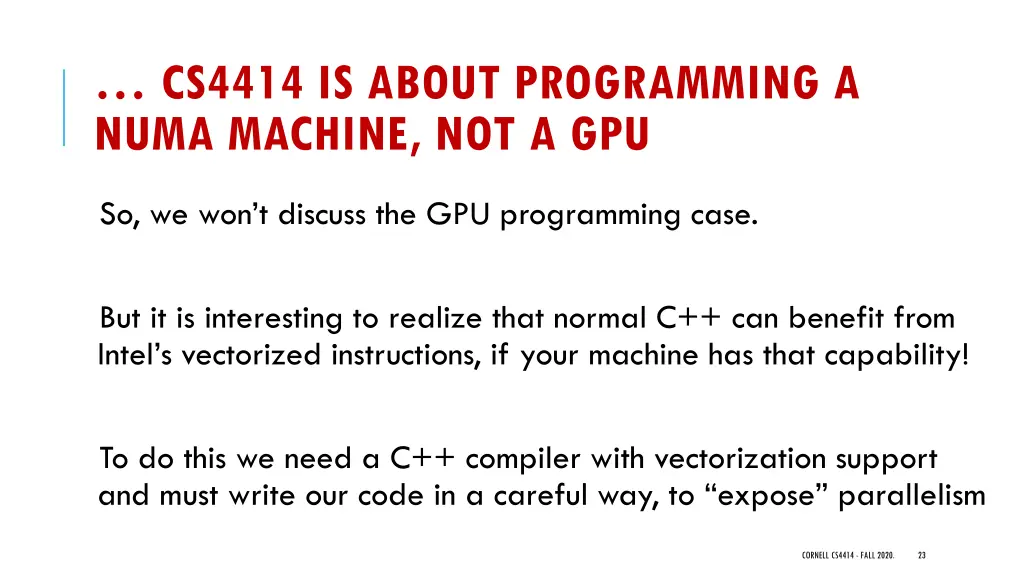 cs4414 is about programming a numa machine