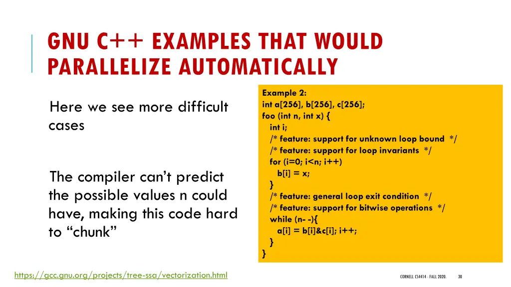 gnu c examples that would parallelize 1