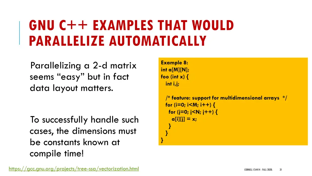 gnu c examples that would parallelize 2