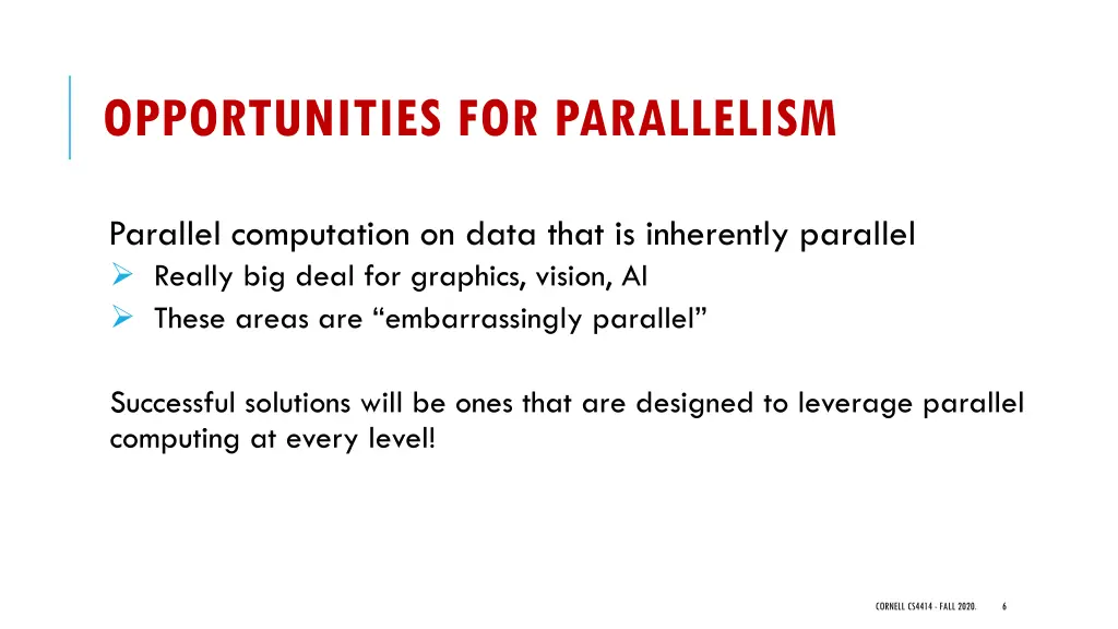 opportunities for parallelism 1