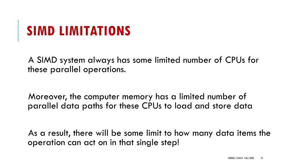 simd limitations