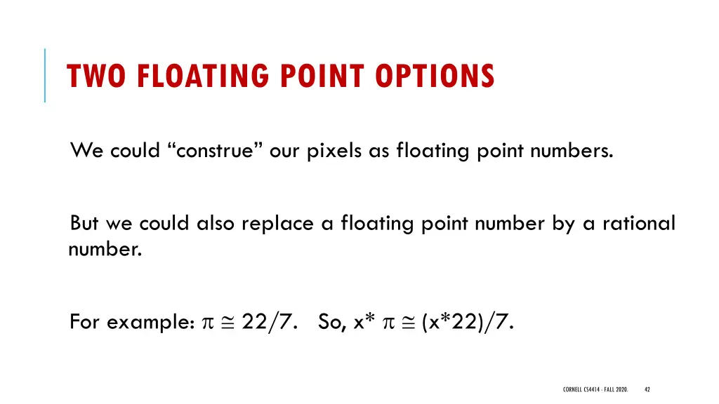 two floating point options