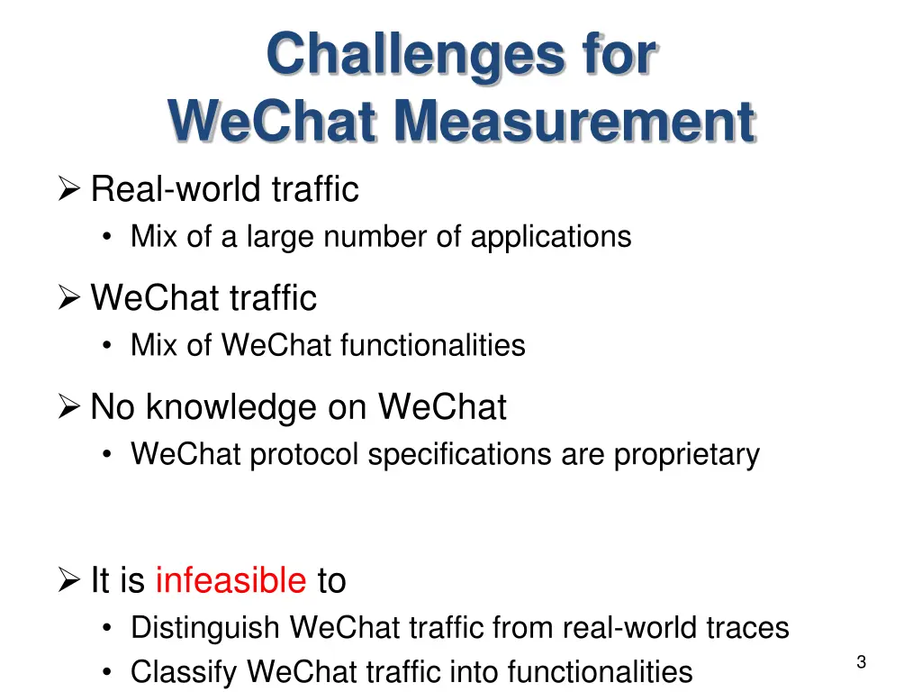 challenges for wechat measurement real world