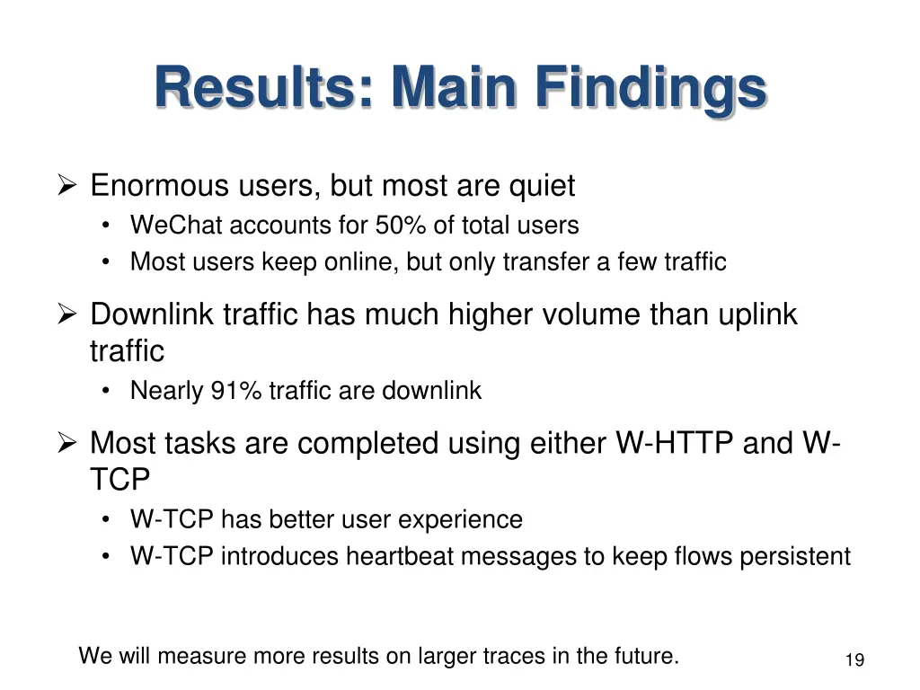 results main findings