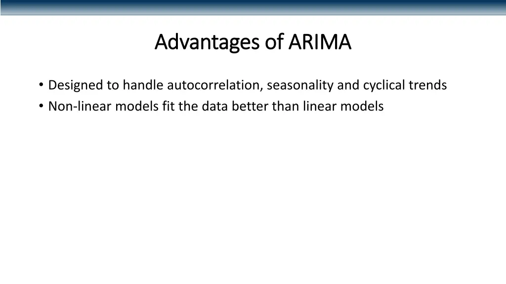 advantages of arima advantages of arima