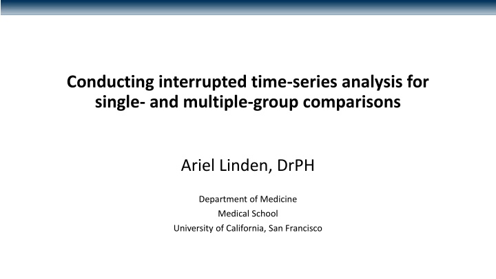 conducting interrupted time series analysis