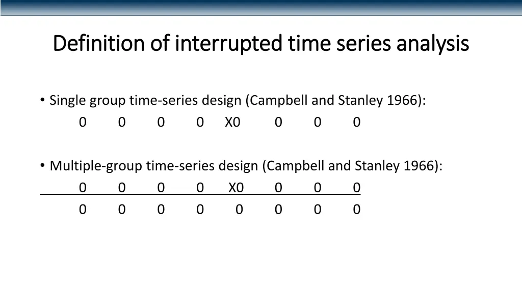 definition of interrupted time series analysis 1