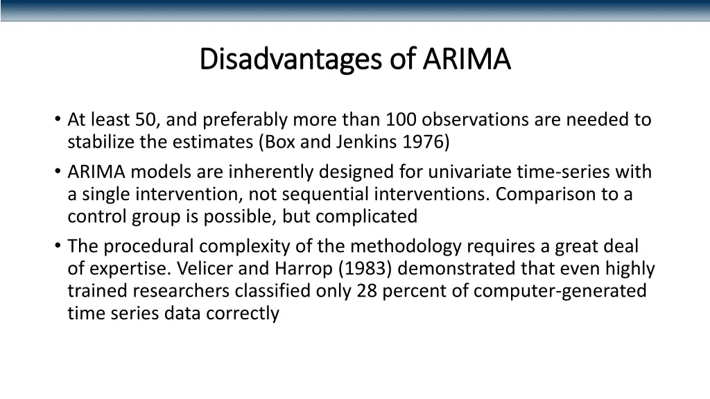 disadvantages of arima disadvantages of arima