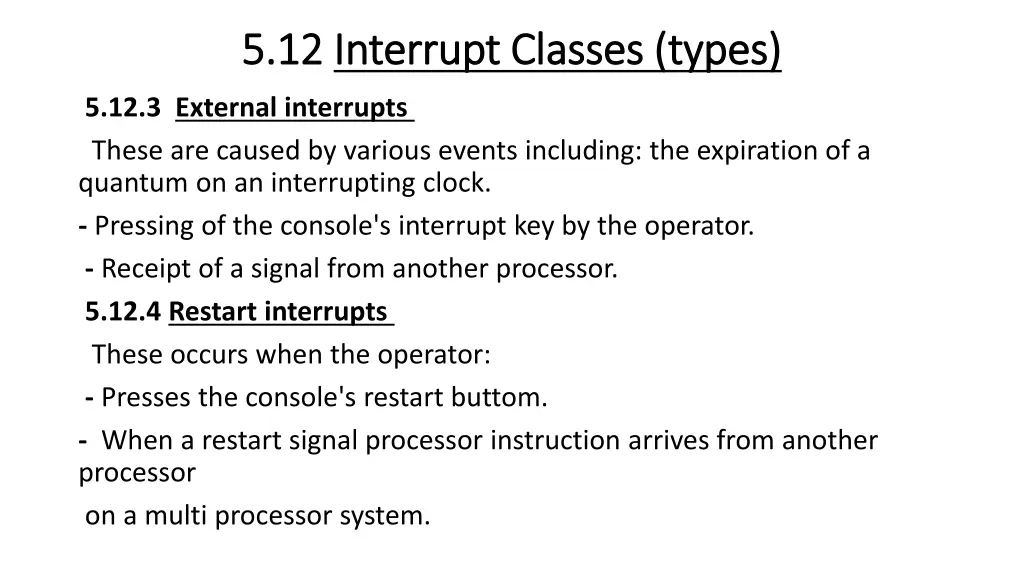 5 12 5 12 interrupt classes types interrupt 1