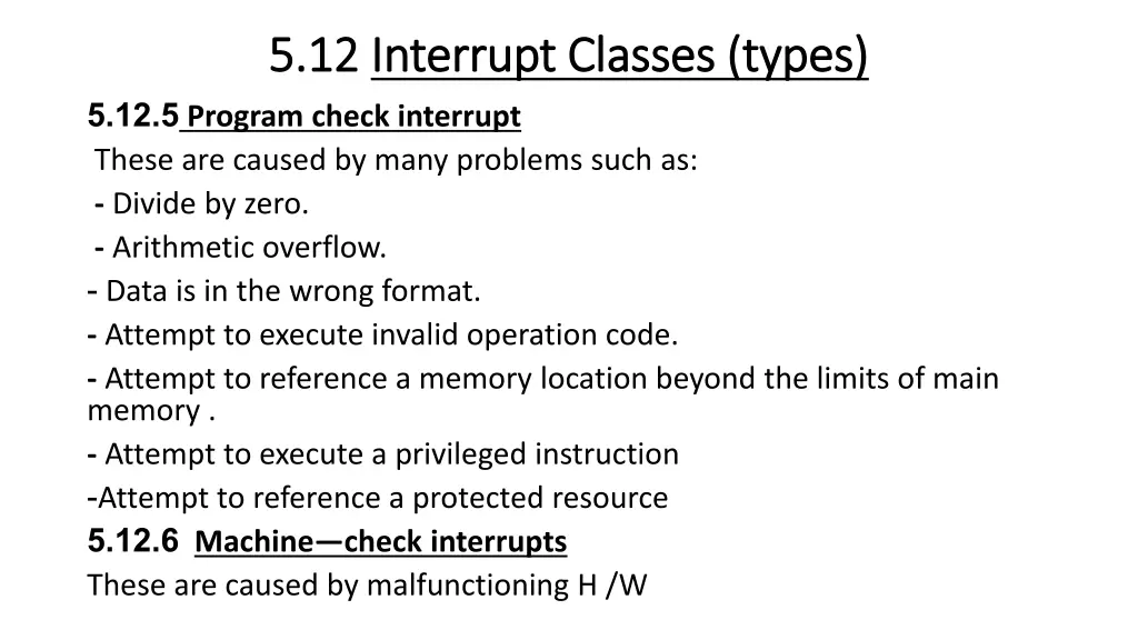 5 12 5 12 interrupt classes types interrupt 2