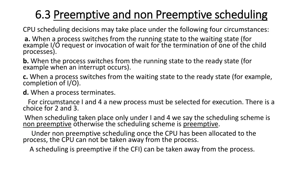 6 3 6 3 preemptive and non preemptive scheduling