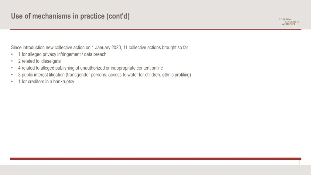 use of mechanisms in practice cont d