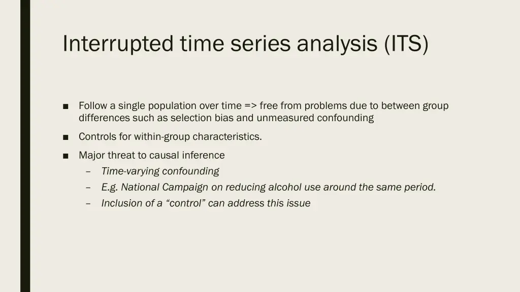 interrupted time series analysis its 3